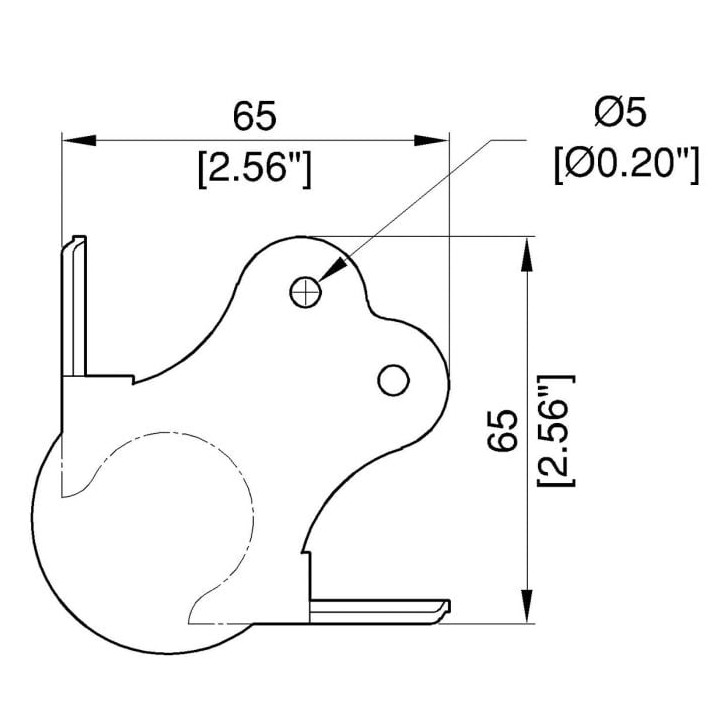 Large Black Ball Corner with 2.5mm Radius