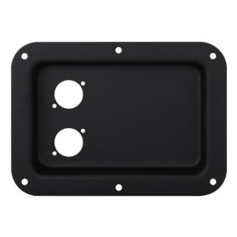 Large Black Dish Punched for 2 x D-Series Connectors