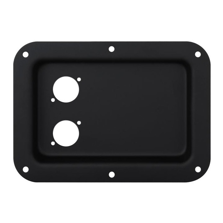 Large Black Dish Punched for 2 x D-Series Connectors