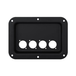 Large Black Dish Punched for 4 x D-Series Connectors