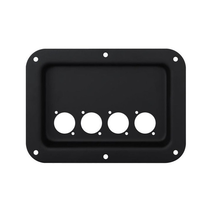 Large Black Dish Punched for 4 x D-Series Connectors