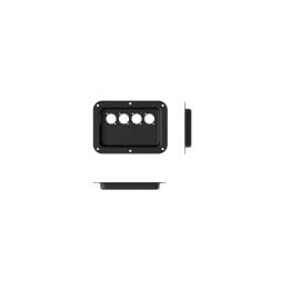Large Black Dish Punched for 4 x D-Series Connectors