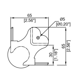 Large Heavy Duty Zinc Ball Corner with 30mm Offset and 2mm Radius