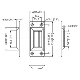 Large PennBrite Catch Plate for Valance Spanning Overlatch