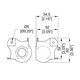 Large PennBrite Female Stackable Ball Corner with 30mm Offset and 5mm Radius