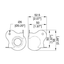 Large PennBrite Female Stackable Ball Corner with 0.5mm Radius