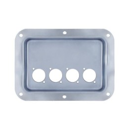 Large PennBrite Dish Punched for 4 x D-Series Connectors