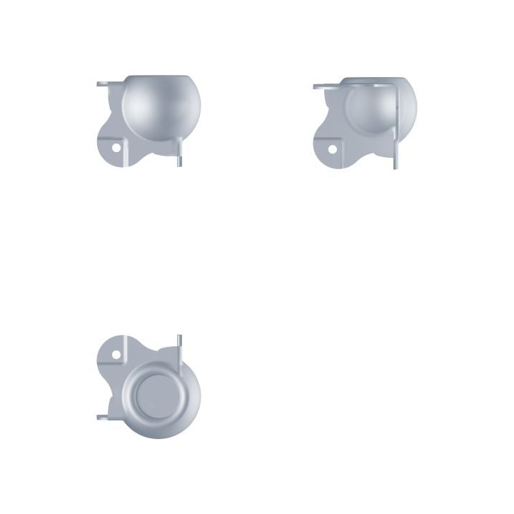Large PennBrite Female Stackable Ball Corner with 30mm Offset and 0.5mm Radius