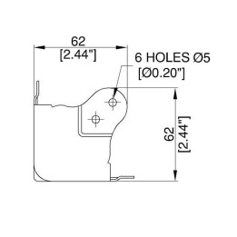 Large PennBrite Flat Corner with 30mm Offset and 2mm Radius