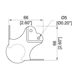 Large PennBrite Heavy Duty Ball Corner with 30mm Offset and 2.5mm Radius