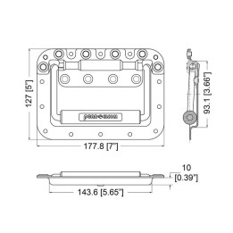 Large Shallow Recessed Handle with Extended Grip