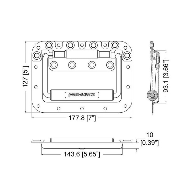 Large Shallow Recessed Handle with Extended Grip