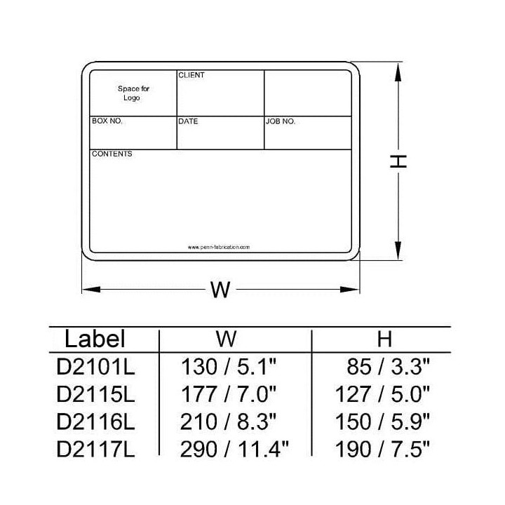 Large Self-Adhesive Plastic Tour Label