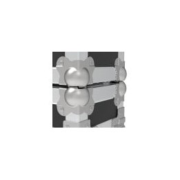 Large Tight Radius Stackable Ball Corner with interlocking cut-outs and 1.5mm Radius
