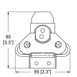 Large Stainless Steel Surface Latch with Flat Cam