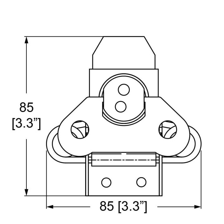 Large Stainless Steel Surface Latch with Flat Cam