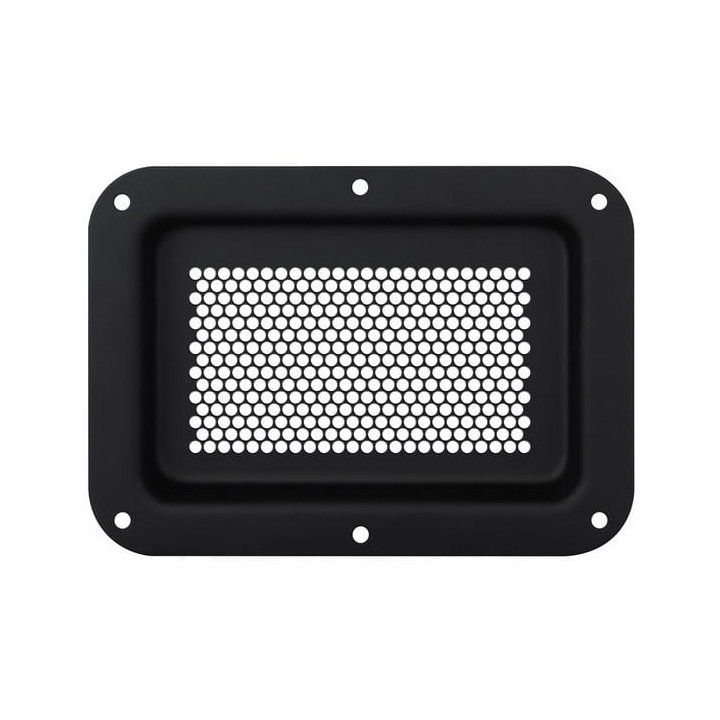 Large Very Shallow Black Dish with Perforated Vents