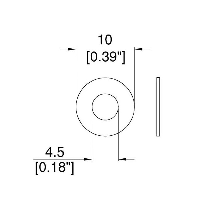 M4 Zinc Backing Washer for 4mm Rivets