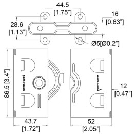 Female Panel Lock to use with 9290M Male Panel Lock