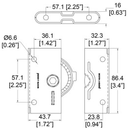 Female Panel Lock to use with 9284M Male Panel Lock