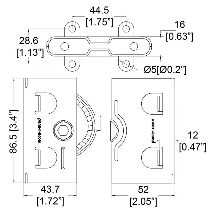 Male Panel Lock to use with 9290F Female Panel Lock
