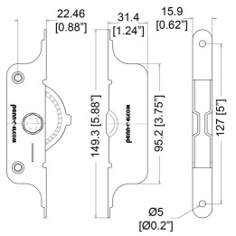 Male Panel Lock to use with 9288M Female Panel Lock