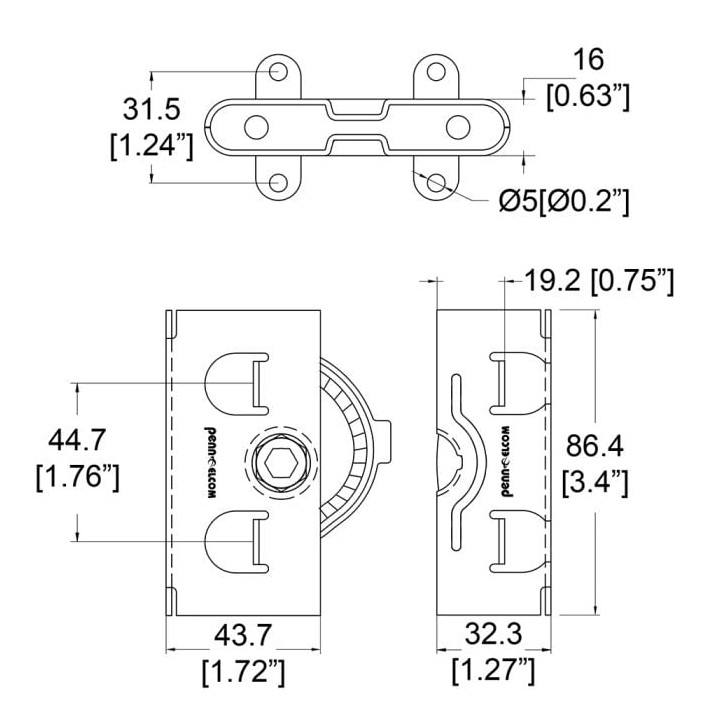 Male Panel Lock to use with 9280F Female Panel Lock
