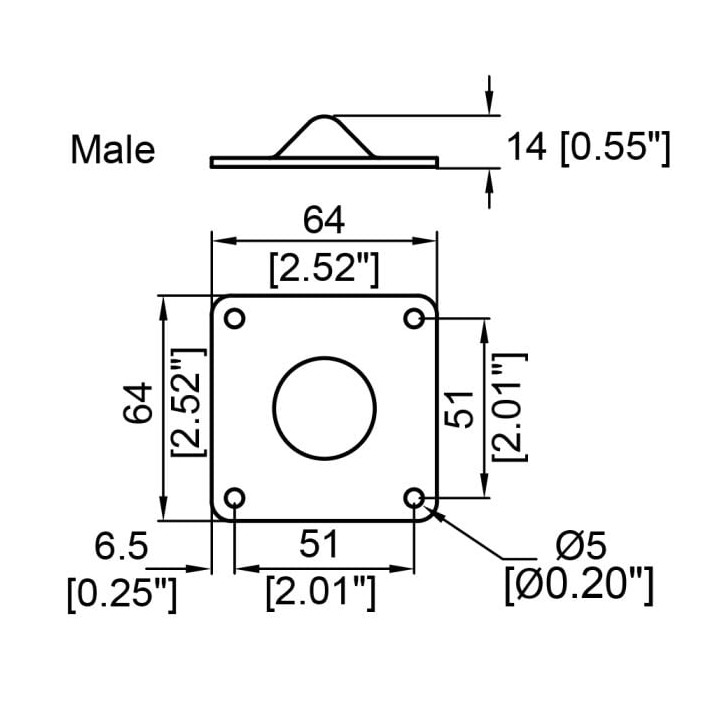 Male Stainless Steel Heavy Duty Stacking Metal Foot