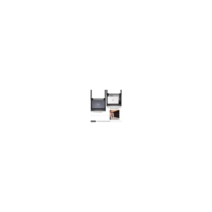 Medium Black Lockable Vented Laptop Drawers