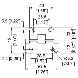 Medium Black Lift-Off Hinge