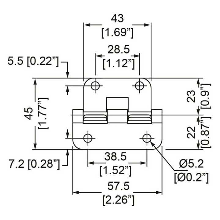Medium Black Lift-Off Hinge