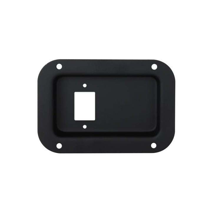 Medium Black Dish Punched for 1 X IEC Power Inlet