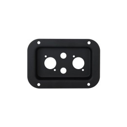 Medium Black Dish Punched for 2 X P-Series and 2 X 1/4" Jack Connectors