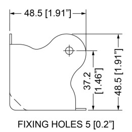 Medium Black Flat Corner with 4mm Radius