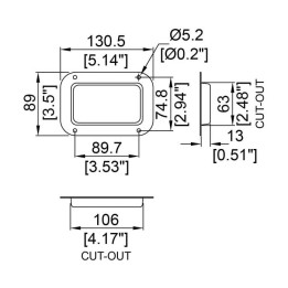 Medium Black Recessed Dish