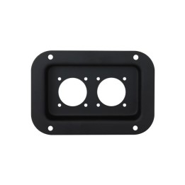 Medium Black Dish Punched for 2 x Square G-Series Speakon Connectors