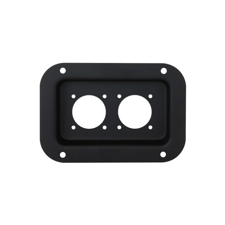 Medium Black Dish Punched for 2 x Square G-Series Speakon Connectors