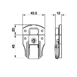 Medium Chrome Osaka Draw Latch