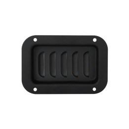 Medium Black Very Shallow Dish with Vertical Louvre Vents