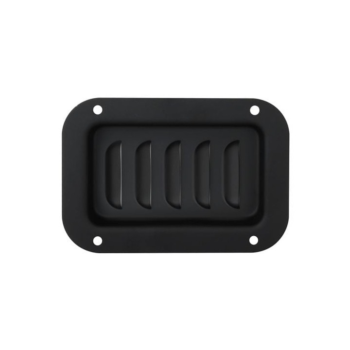 Medium Black Very Shallow Dish with Vertical Louvre Vents