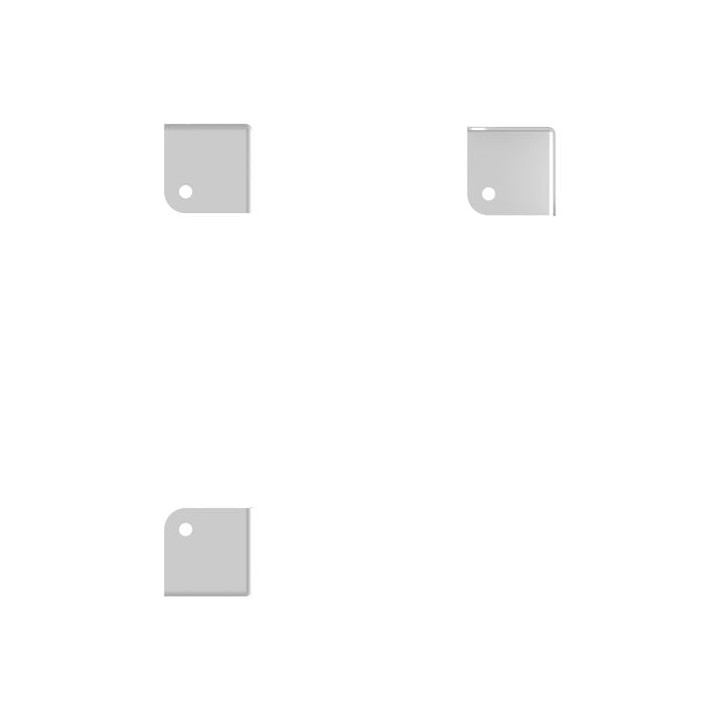 Medium Chrome Flat Corner with 2mm Radius