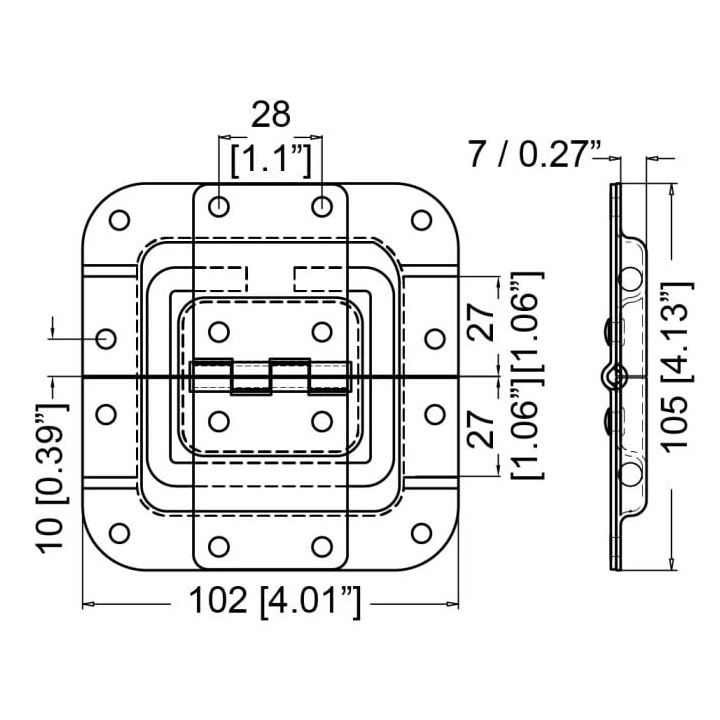Medium Lid Stay in 7mm Deep Dish with 27mm Offset