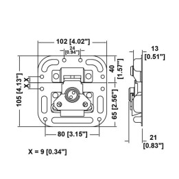 Medium MOL Latch in Surface Dish with Protective Ridges