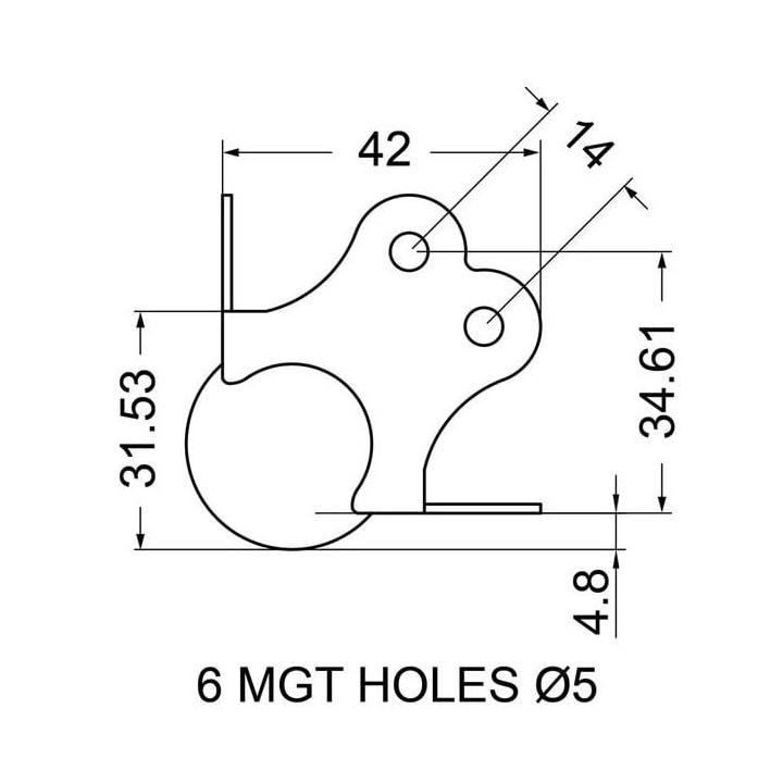 Medium PennBrite Ball corner with 1.2mm Radius