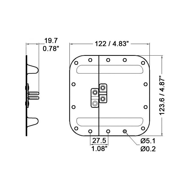 Medium Padlockable Surface Mount Dish