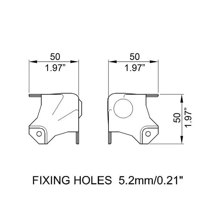 Medium PennBrite Ball Corner with 30mm Offset and 1mm Radius