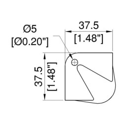 Medium PennBrite Ball Corner with 2mm Radius