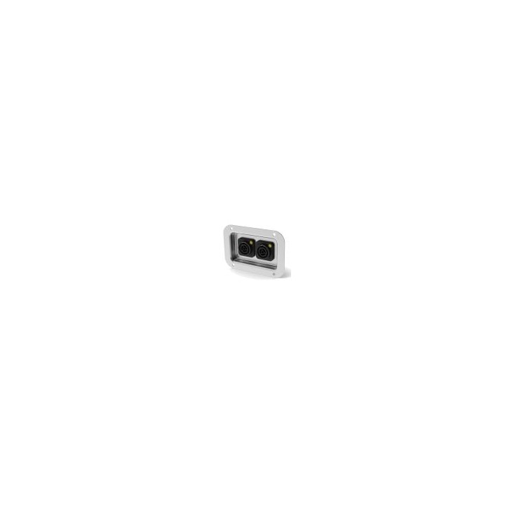 Medium PennBrite Dish Punched for 2 X powerCON TRUE1 Outlets