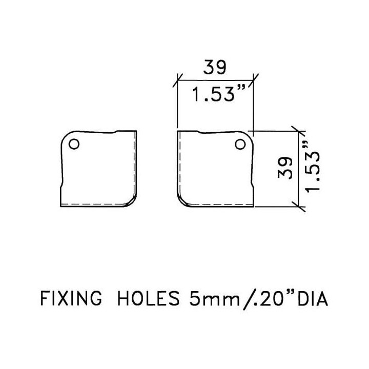 Medium PennBrite Flat Corner with 5mm Radius