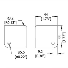 Medium PennBrite Flat Corner with 2mm Radius